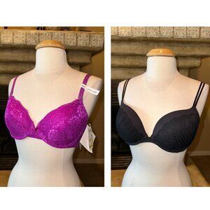 2 lace underwire Bras, both 36C